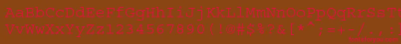 Courierstd Font – Red Fonts on Brown Background
