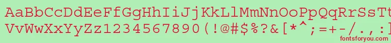 Шрифт Courierstd – красные шрифты на зелёном фоне
