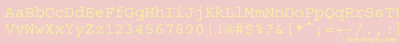 Courierstd Font – Yellow Fonts on Pink Background