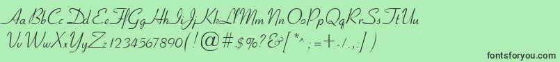 CyrillicribbonNormal Font – Black Fonts on Green Background