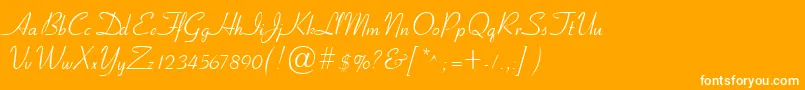 CyrillicribbonNormal Font – White Fonts on Orange Background