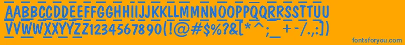 ADominotituldcfrcmb Font – Blue Fonts on Orange Background