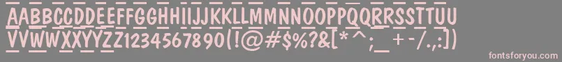 ADominotituldcfrcmb Font – Pink Fonts on Gray Background