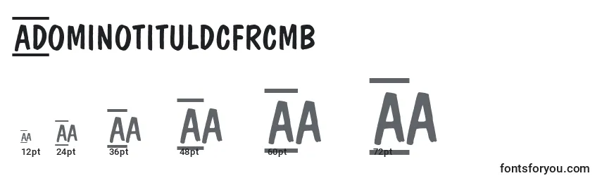 Размеры шрифта ADominotituldcfrcmb