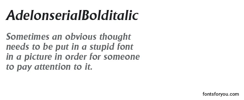 AdelonserialBolditalic Font
