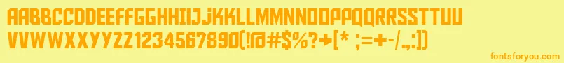 Weitere Informationen zur Aldotheapache-Schriftart Aldotheapache-Schriftart – Orangefarbene Schriften auf gelbem Hintergrund
