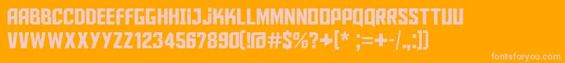 Aldotheapache Font – Pink Fonts on Orange Background