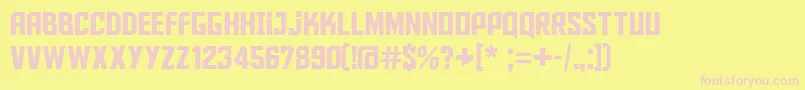 Aldotheapache Font – Pink Fonts on Yellow Background