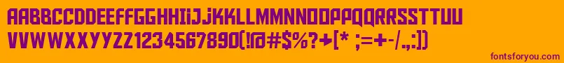 Aldotheapache Font – Purple Fonts on Orange Background