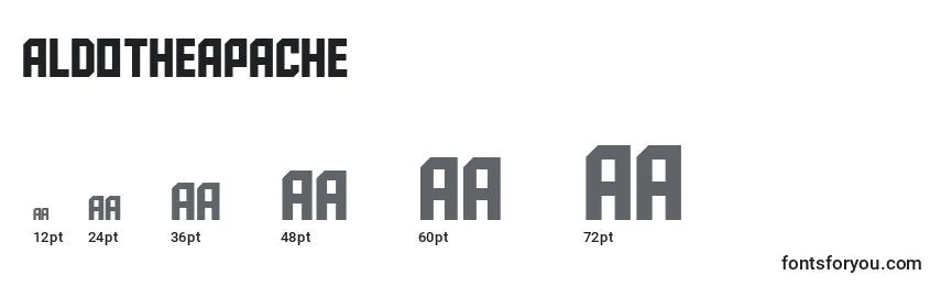 Aldotheapache Font Sizes