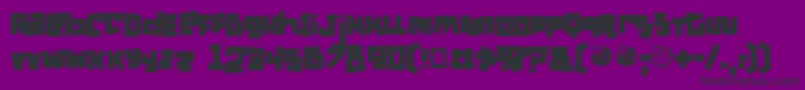 Fonte Mullet ffy – fontes pretas em um fundo violeta