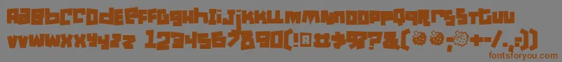 Mullet ffy Font – Brown Fonts on Gray Background