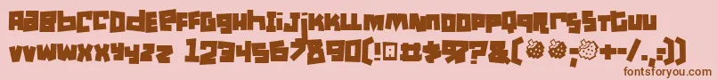 Mullet ffy Font – Brown Fonts on Pink Background