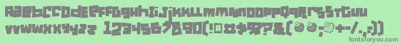 Mullet ffy-Schriftart – Graue Schriften auf grünem Hintergrund