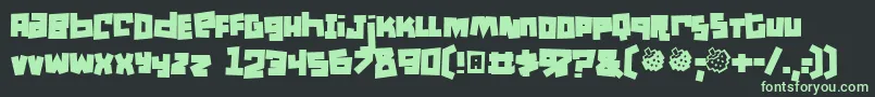 Czcionka Mullet ffy – zielone czcionki na czarnym tle