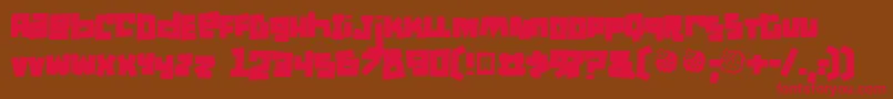 Mullet ffy-Schriftart – Rote Schriften auf braunem Hintergrund