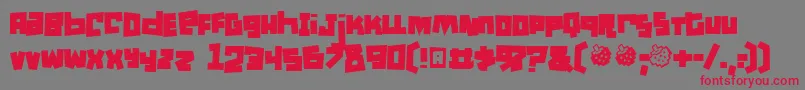 Mullet ffy-Schriftart – Rote Schriften auf grauem Hintergrund
