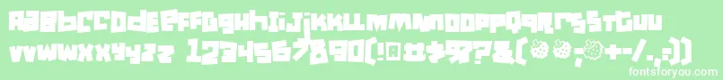 フォントMullet ffy – 緑の背景に白い文字