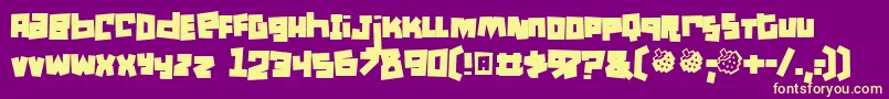 Mullet ffy Font – Yellow Fonts on Purple Background