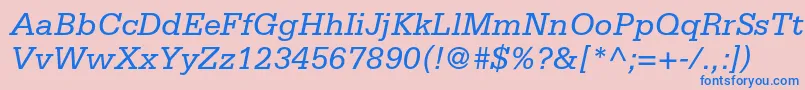 Шрифт SerifastdItalic – синие шрифты на розовом фоне