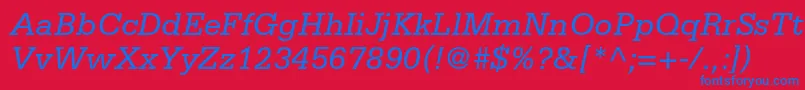 SerifastdItalic Font – Blue Fonts on Red Background