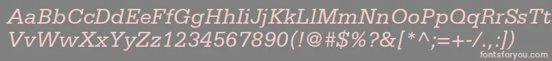 SerifastdItalic Font – Pink Fonts on Gray Background