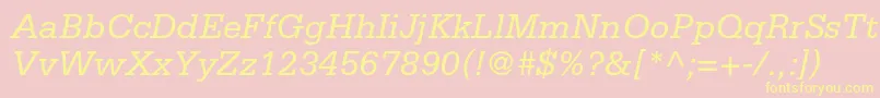 SerifastdItalic Font – Yellow Fonts on Pink Background