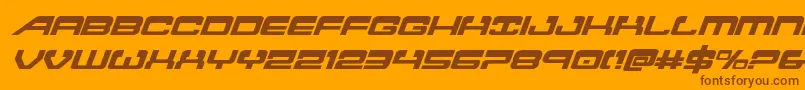 Atlantiaital2 Font – Brown Fonts on Orange Background