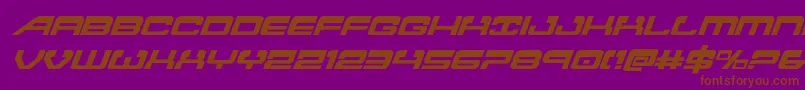 Atlantiaital2 Font – Brown Fonts on Purple Background
