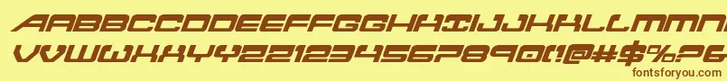 Atlantiaital2 Font – Brown Fonts on Yellow Background