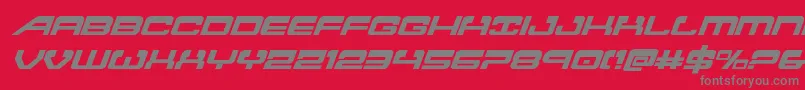 フォントAtlantiaital2 – 赤い背景に灰色の文字