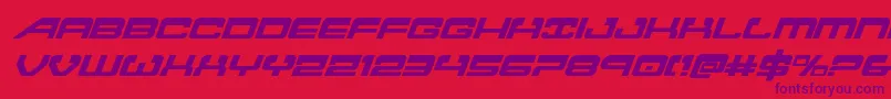 Atlantiaital2 Font – Purple Fonts on Red Background