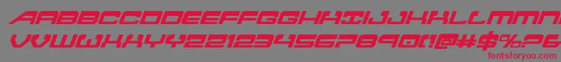 Atlantiaital2 Font – Red Fonts on Gray Background