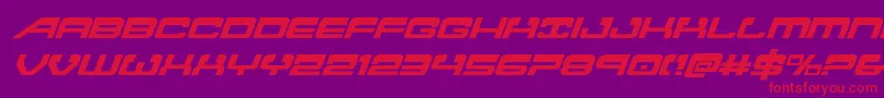 Atlantiaital2 Font – Red Fonts on Purple Background