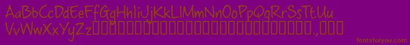 Шрифт Cwbtrial – коричневые шрифты на фиолетовом фоне