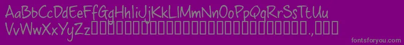 Cwbtrial-fontti – harmaat kirjasimet violetilla taustalla