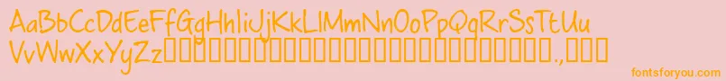 Cwbtrial Font – Orange Fonts on Pink Background