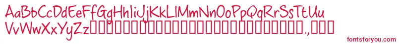 Cwbtrial-fontti – punaiset fontit valkoisella taustalla