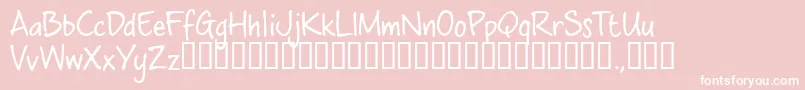フォントCwbtrial – ピンクの背景に白い文字