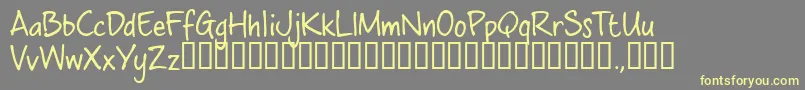 Cwbtrial-fontti – keltaiset fontit harmaalla taustalla