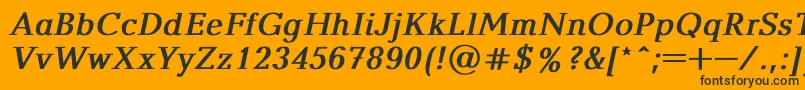 BalticaBoldItalic Font – Black Fonts on Orange Background