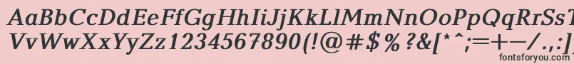 BalticaBoldItalic Font – Black Fonts on Pink Background