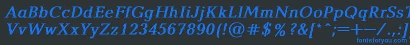 BalticaBoldItalic Font – Blue Fonts on Black Background