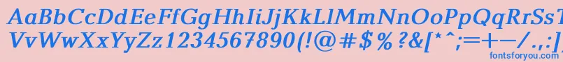 BalticaBoldItalic Font – Blue Fonts on Pink Background