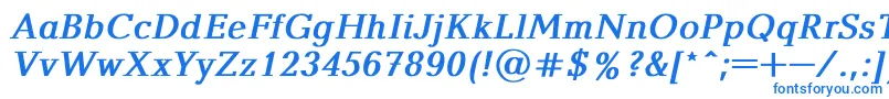 BalticaBoldItalic Font – Blue Fonts on White Background