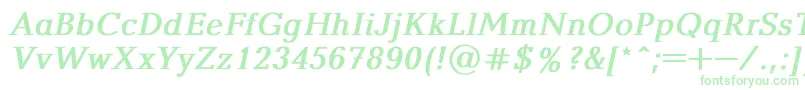 BalticaBoldItalic Font – Green Fonts on White Background