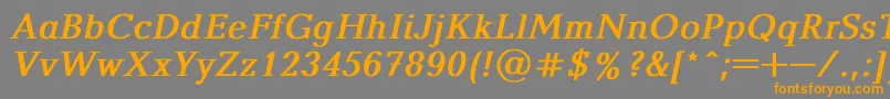 Police BalticaBoldItalic – polices orange sur fond gris