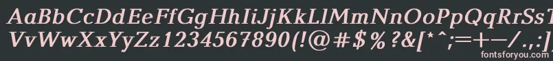 BalticaBoldItalic Font – Pink Fonts on Black Background