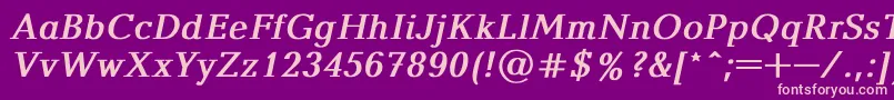 BalticaBoldItalic Font – Pink Fonts on Purple Background