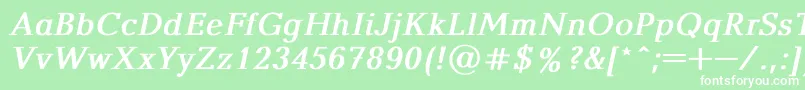 BalticaBoldItalic Font – White Fonts on Green Background